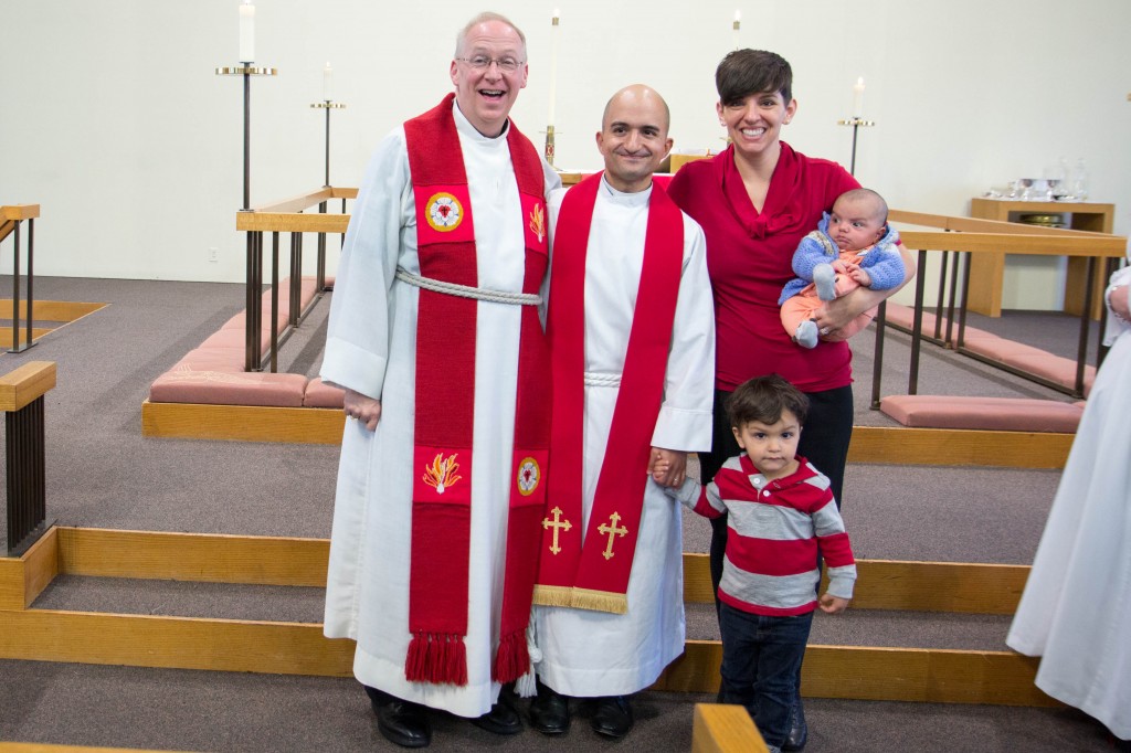 Rev. Paul Milholland, Rev. Marc A. Stutzel, Kate Stutzel, Oliver Stutzel, George Stutzel